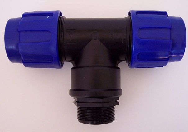 IBC Regenwasser Einlauf T-Stück 50mm mit 2" AG - zum Schließen ins Bild klicken