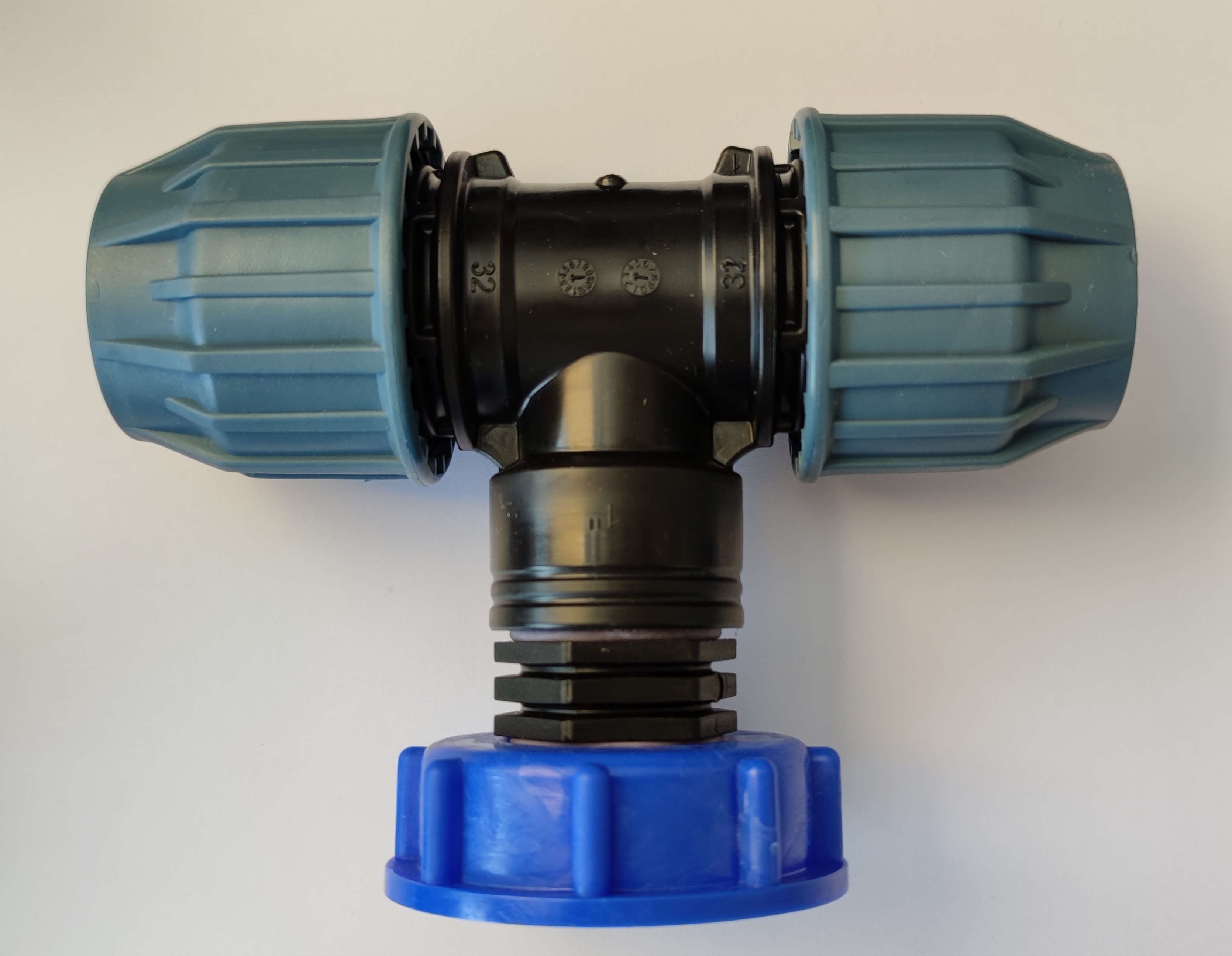 (Bild für) IBC-Adapter PE-Rohr T-Stück 32 mm
